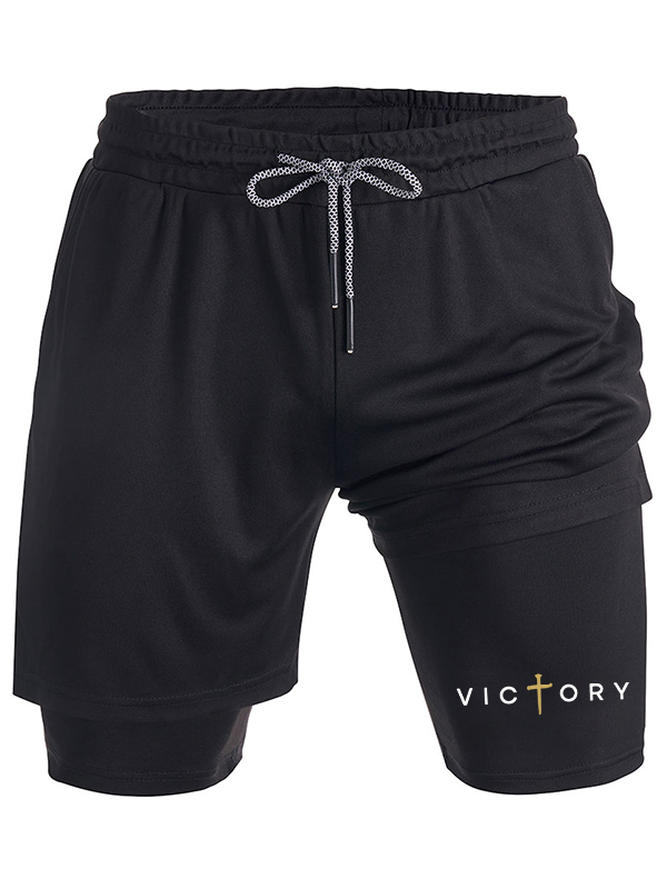 Victory Cross Christian Performance Shorts