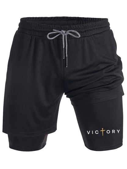 Victory Cross Christian Performance Shorts