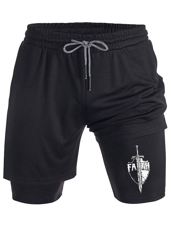 Warrior Of Faith Christian Performance Shorts