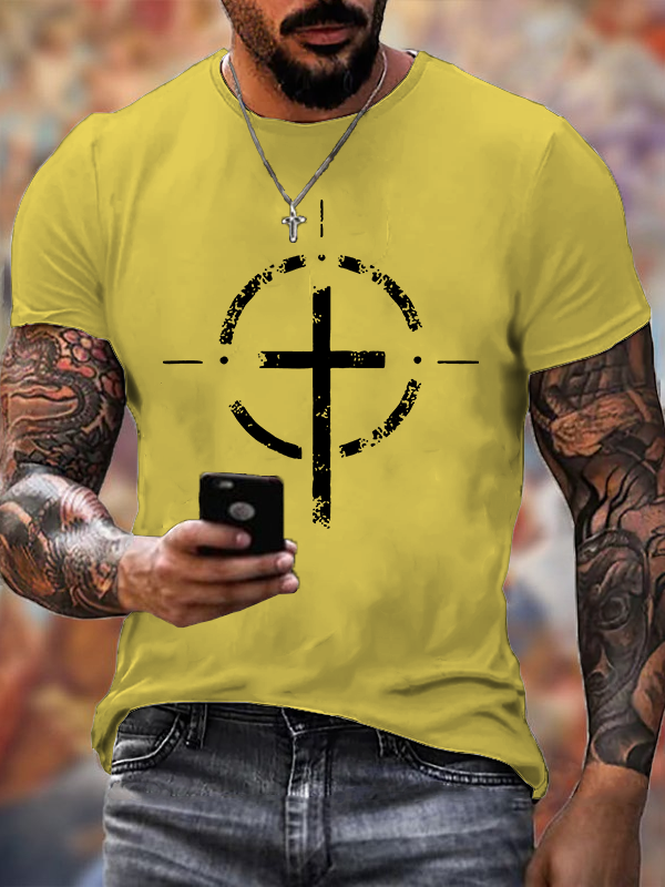 On Target With God Jesus God Christian Cotton T-Shirt