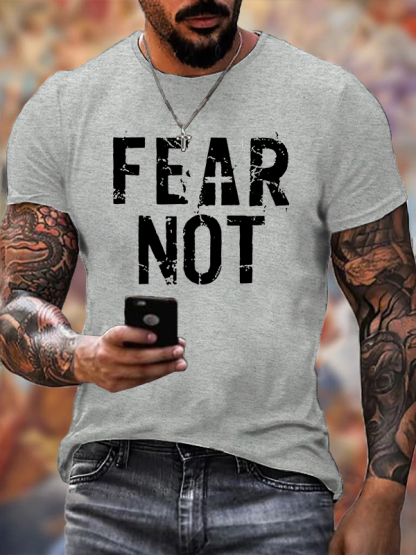 Fear Not Jesus God Christian Cotton T-Shirt