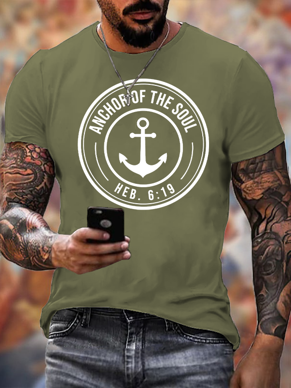 Anchor Of The Soul Jesus God Christian Cotton T-Shirt