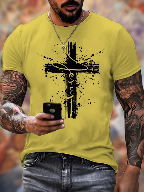 Jesus Cross  Jesus God Christian Cotton T-Shirt