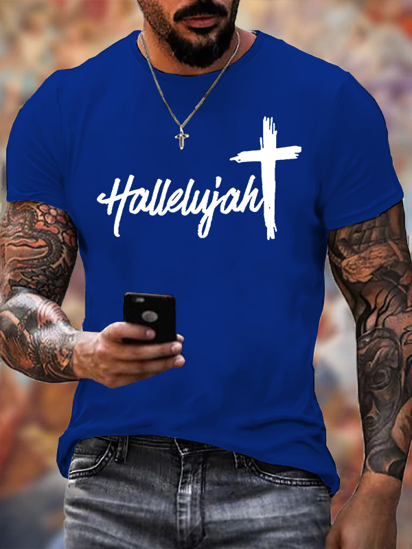 Hallelujah Jesus God Christian Cotton T-Shirt