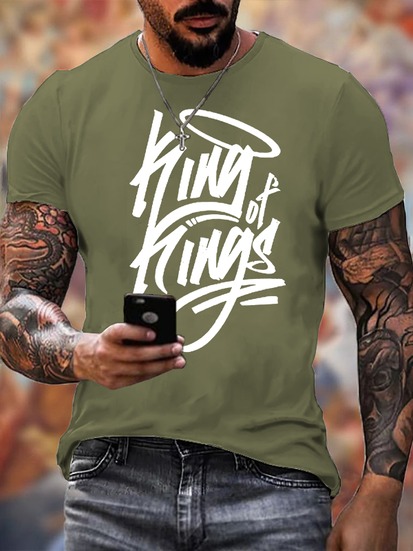 King Of Kings Jesus God Christian Cotton T-Shirt