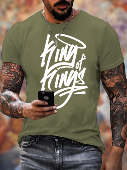 King Of Kings Jesus God Christian Cotton T-Shirt