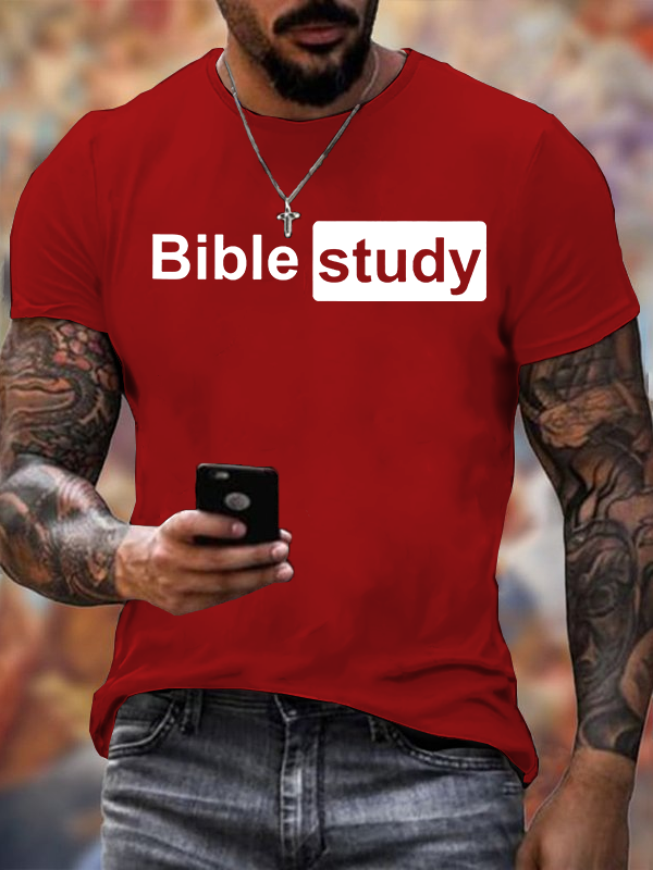 Bible Study Jesus God Christian Cotton T-Shirt