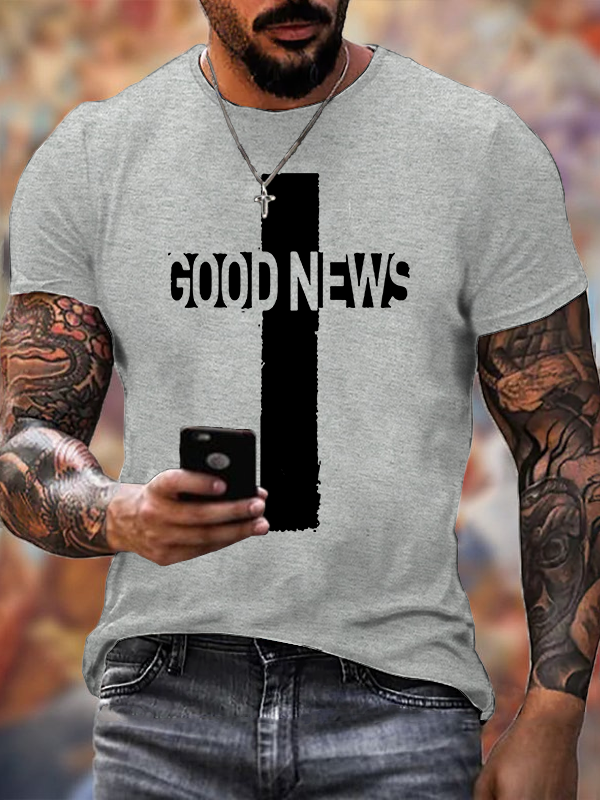 Good News Jesus God Christian Cotton T-Shirt