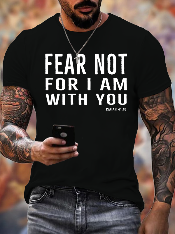 Man Of God Husband Dad Jesus God Christian Cotton T-Shirt