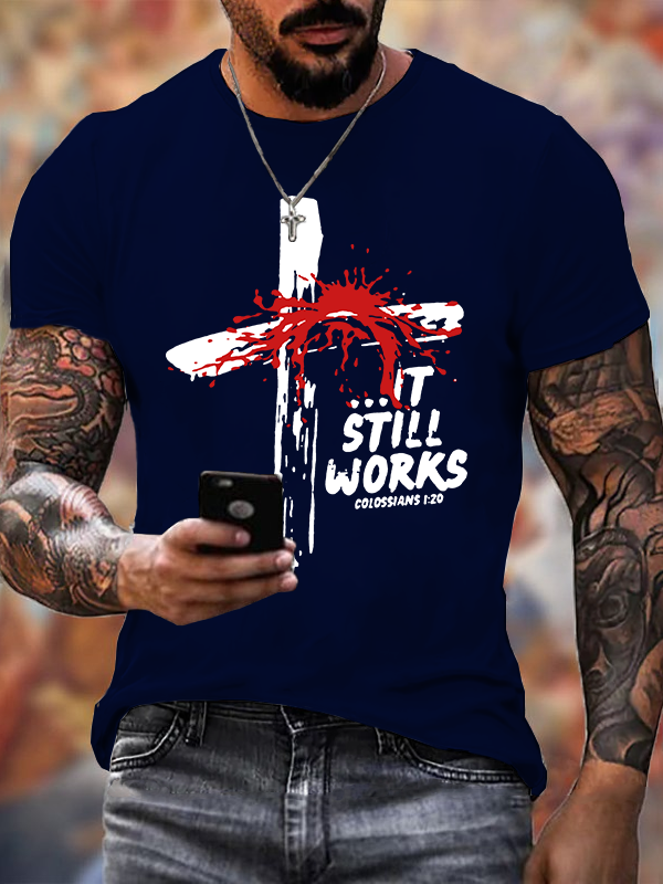 Faith In The Blood Of Jesus Jesus God Christian Cotton T-Shirt