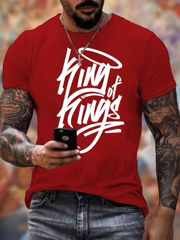 King Of Kings Jesus God Christian Cotton T-Shirt