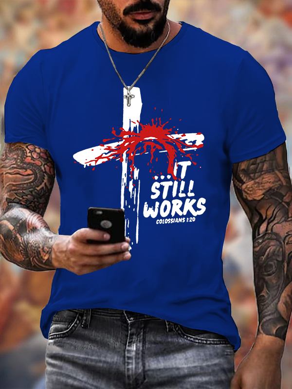 Faith In The Blood Of Jesus Jesus God Christian Cotton T-Shirt