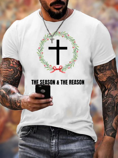 The Season And The Reason  Jesus God Christian Cotton T-Shirt
