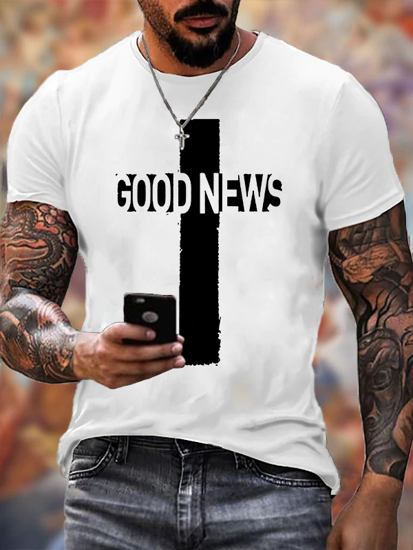 Good News Jesus God Christian Cotton T-Shirt