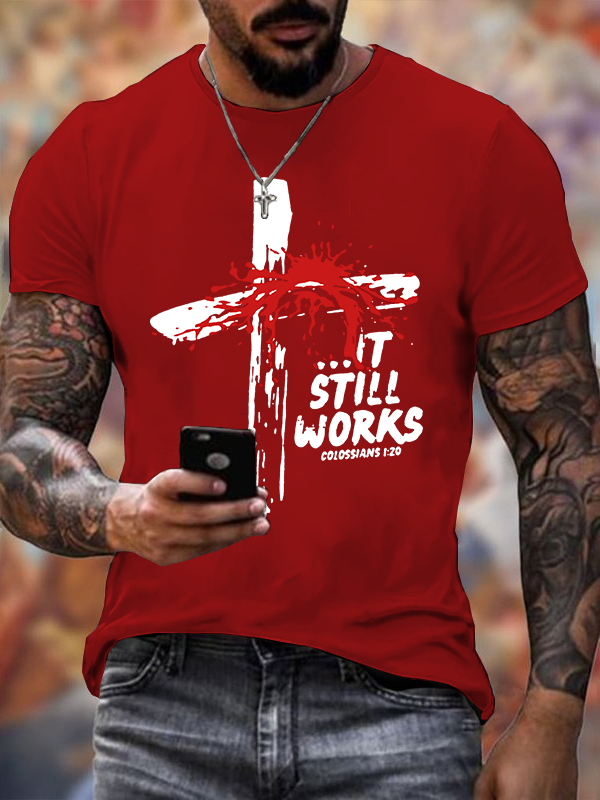 Faith In The Blood Of Jesus Jesus God Christian Cotton T-Shirt