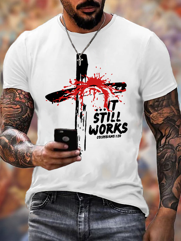 Faith In The Blood Of Jesus Jesus God Christian Cotton T-Shirt