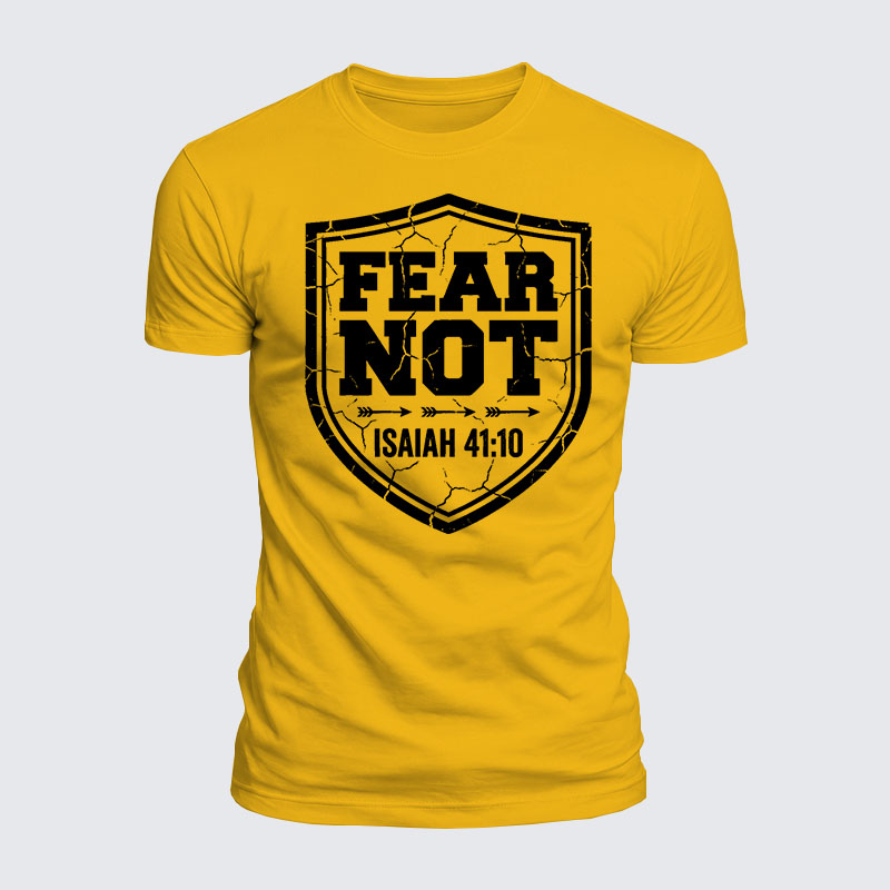 Fear Not Isaiah 41:10 Jesus God Christian  – Luxe Mercerized Interlock Cotton Tee