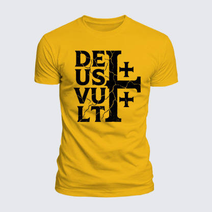 [Copy]Deus Vult Jesus God Christian  – Luxe Mercerized Interlock Cotton Tee