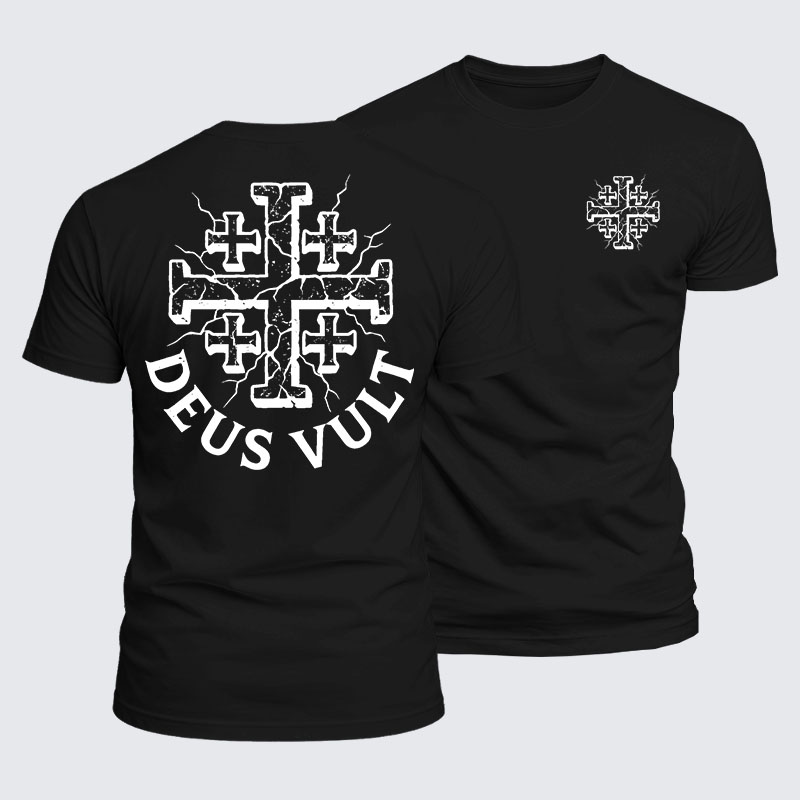 Man Of God Husband Dad Jesus God Christian Cotton T-Shirt