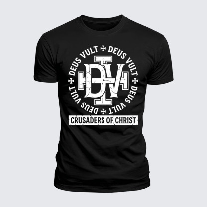 Deus Vult Jesus God Christian  – Luxe Mercerized Interlock Cotton Tee