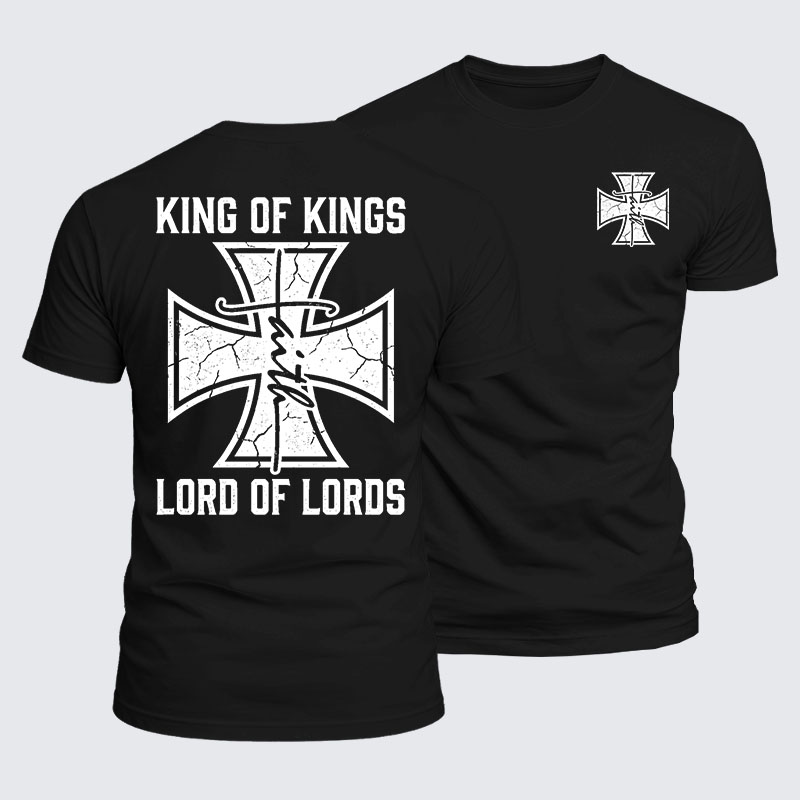 King Of Kings Lord Of Lords Jesus God Christian  – Luxe Mercerized Interlock Cotton Tee