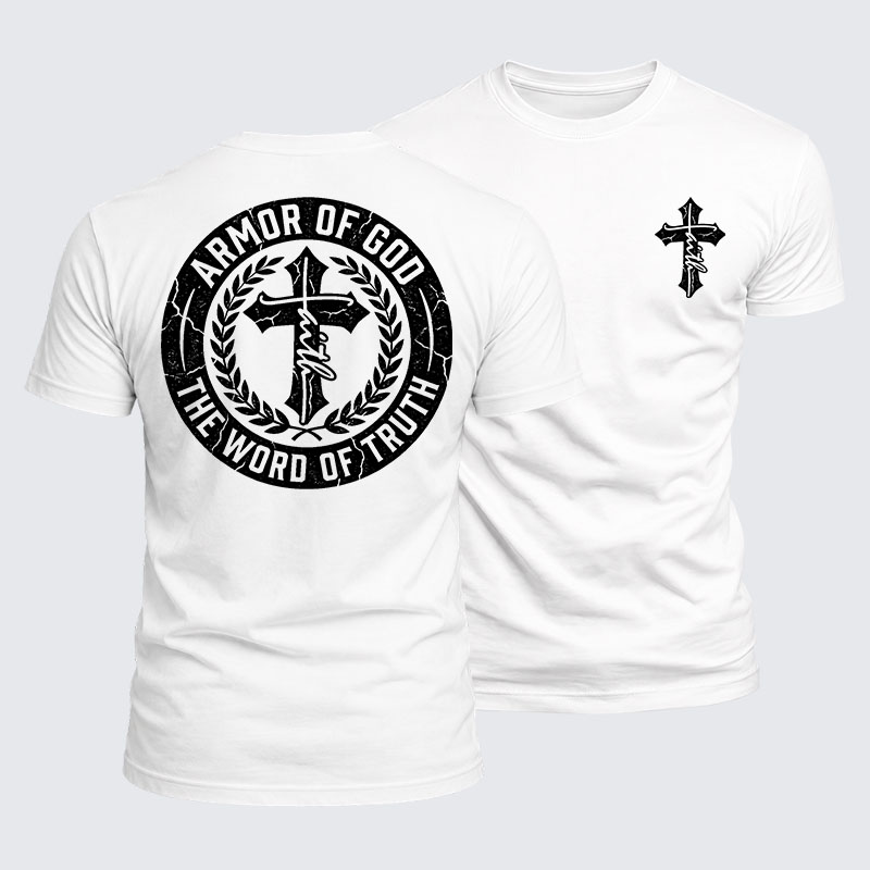 Armor of God Jesus God Christian  – Luxe Mercerized Interlock Cotton Tee