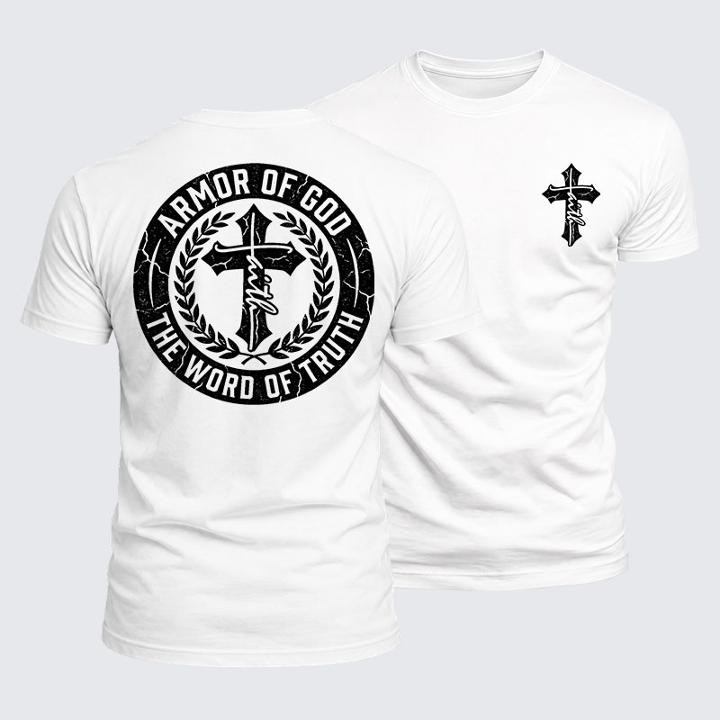 Armor of God Jesus God Christian  – Luxe Mercerized Interlock Cotton Tee