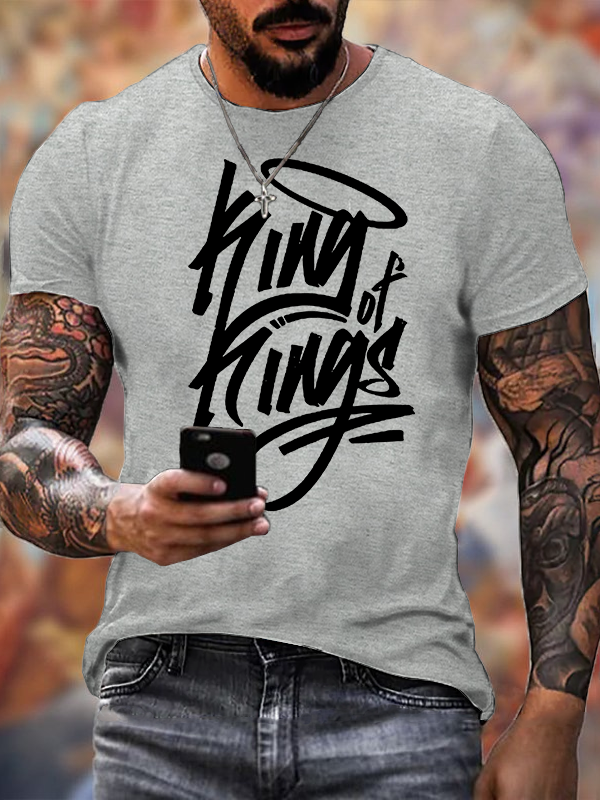 King Of Kings Jesus God Christian Cotton T-Shirt