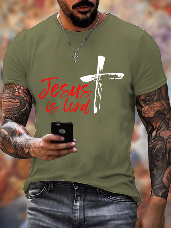 Jesus Is  Lord Jesus God Christian Cotton T-Shirt