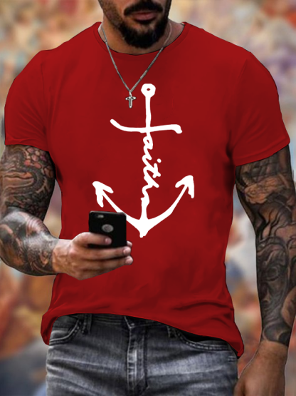 Faith is the Anchor  Christian Cotton T-Shirt