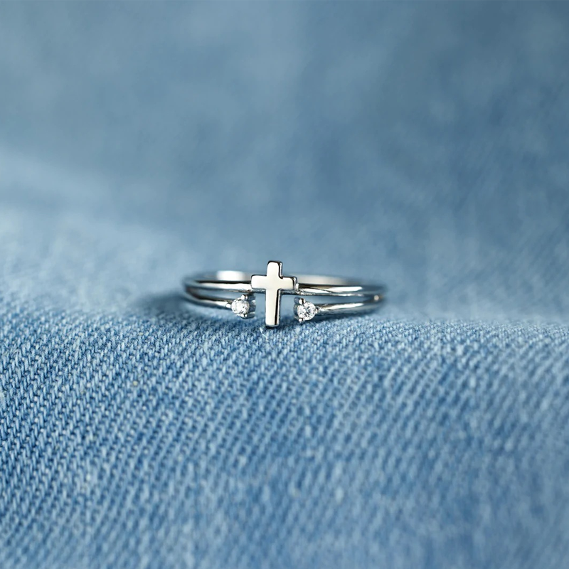 Cross Christian 925 Sterling Silver Ring