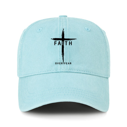 Heritage Washed Cap - Faith Over Fear Cross