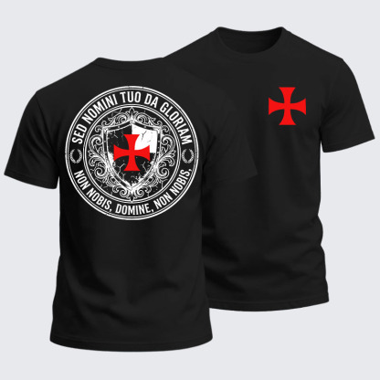 Heavyweight Cotton Tee - Non Nobis Domine, Non Nobis, Sed Nomini Tuo Da Gloriam