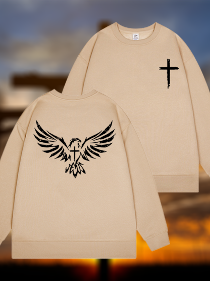 Wings Like Eagles  Jesus God Christian Sweatshirt