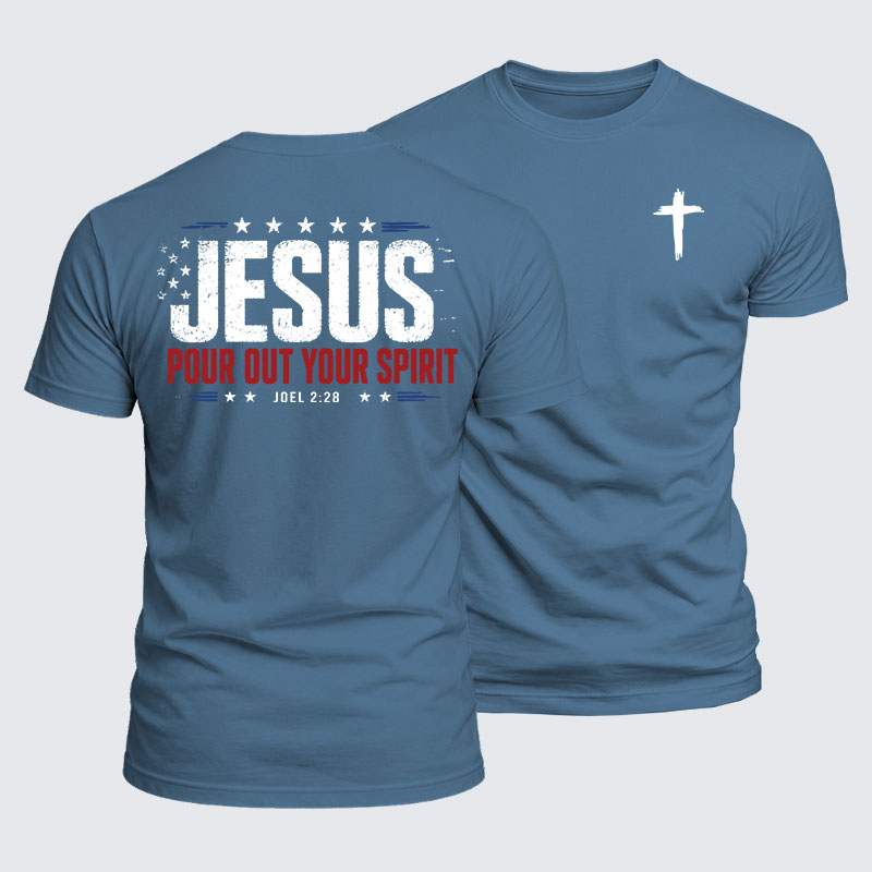 Luxe Mercerized Cotton Tee - Jesus Pour Out Your Spirit