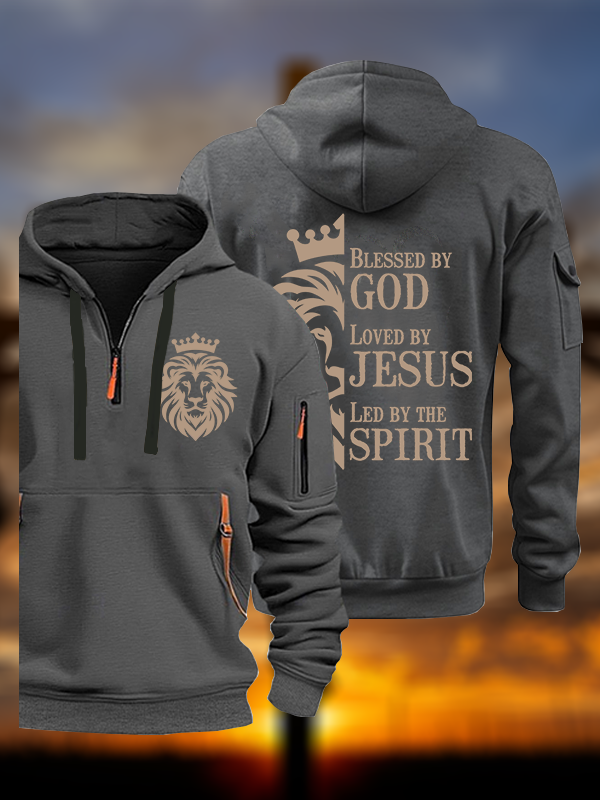 Blessed Loved Led Jesus God Christian Zipper Hoodies