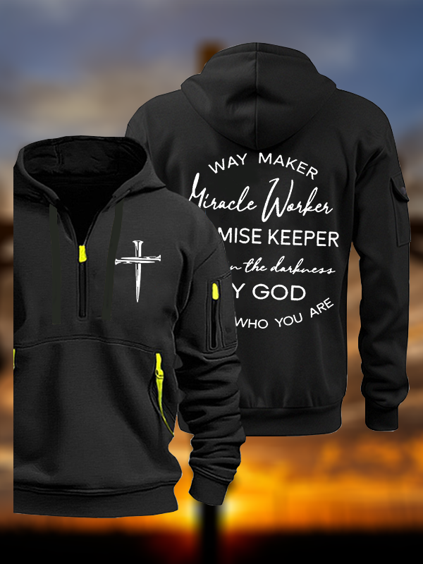 Way Maker Miracle Worker Promise Keeper Light In The Darkness My God That Is Who You Are Jesus God Christian Zipper Hoodies