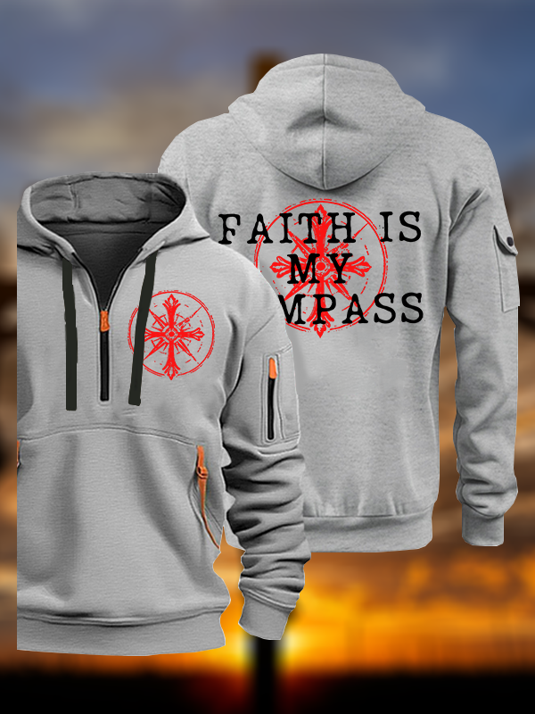 Faith Is My Compass Jesus God Christian Zipper Hoodies