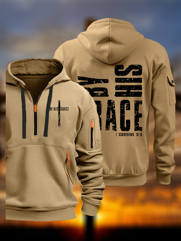 By His Grace Jesus God Christian Zipper Hoodies