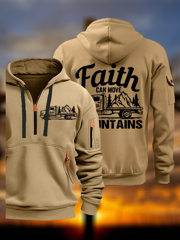 Faith Can Move Mountains Jesus God Christian Zipper Hoodies