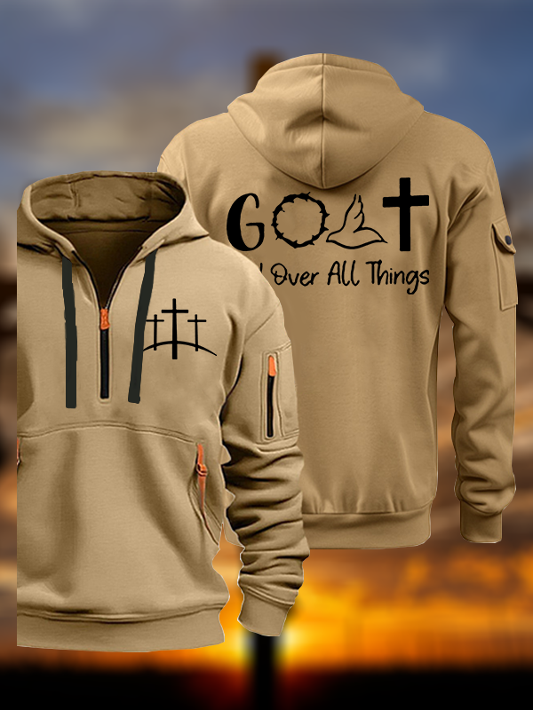 GOAT - God Over All Things  Jesus God Christian Zipper Hoodies