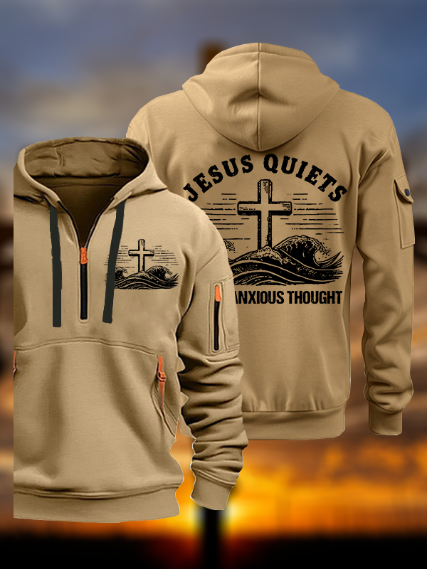 Jesus Quiets Every Anxious Thought  Jesus God Christian Zipper Hoodies