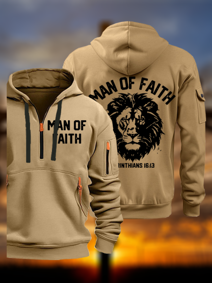 Man Of Faith  Jesus God Christian Zipper Hoodies