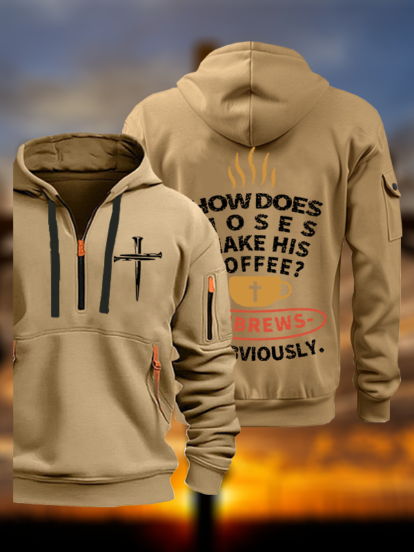 How Does Moses Make His Coffee Jesus God Christian Zipper Hoodies