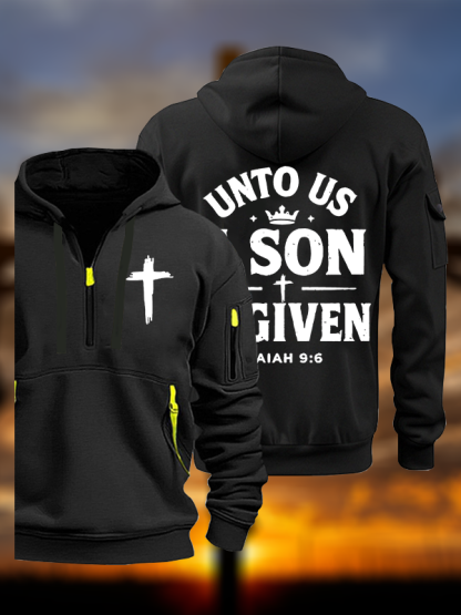 Unto Us A Son Is Given Jesus God Christian Zipper Hoodies
