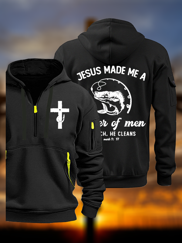 Fisher of Men Cross Jesus God Christian Zipper Hoodies