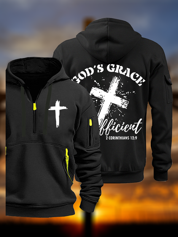 God's Grace Is Sufficient  Jesus God Christian Zipper Hoodies