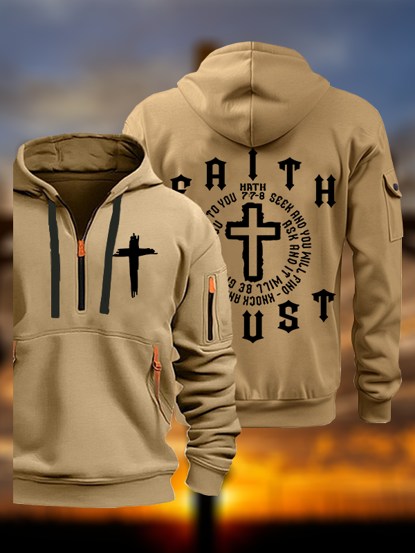 Faith Trust Cross Jesus God Christian Zipper Hoodies