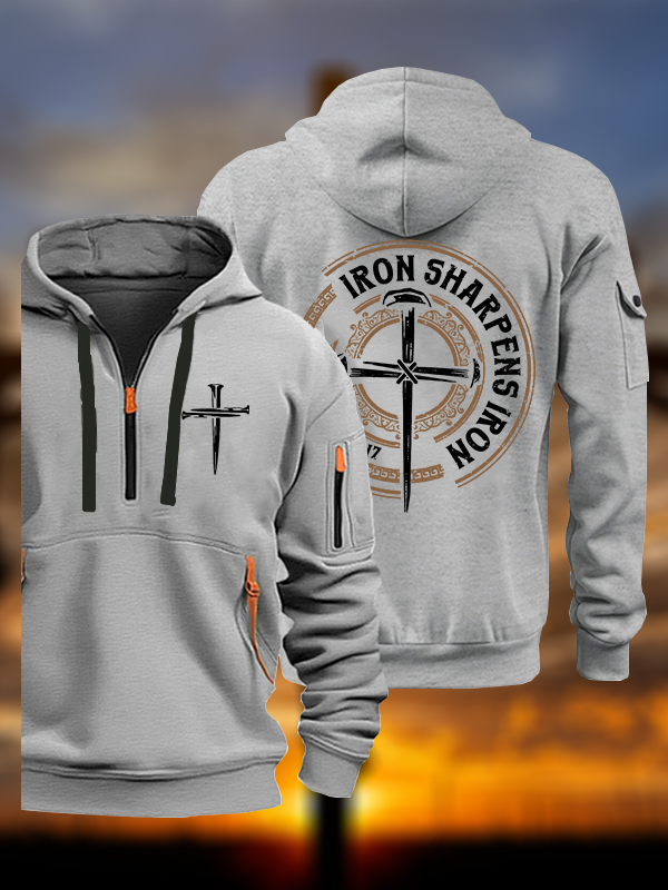 Iron Sharpens Iron - Proverbs 27:17 Jesus God Christian Zipper Hoodies