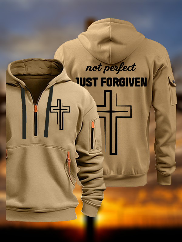 Not Perfect Just Forgiven Jesus God Christian Zipper Hoodies